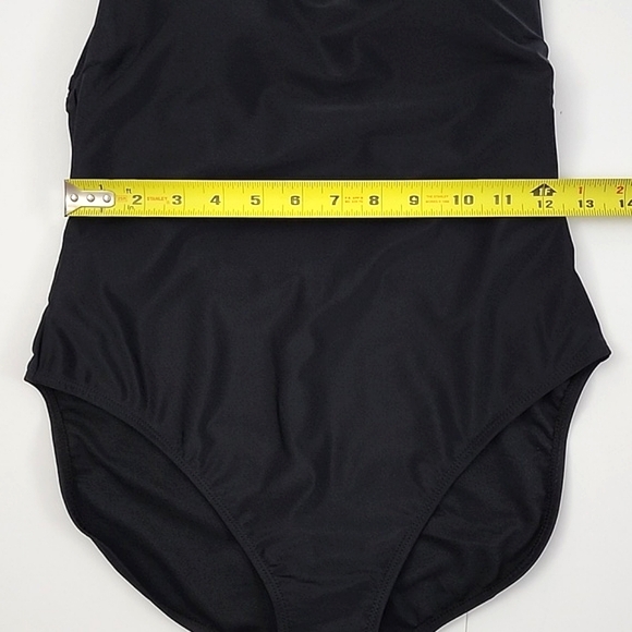 INGEAR SWIM Women's Black One Piece Swimsuit V Neck Convertible Straps Size M - Picture 12 of 15